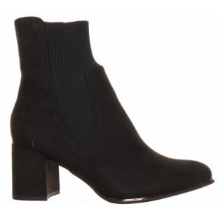 Marco Tozzi Black Elastic Knit Top Boot