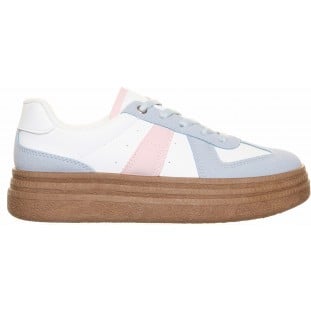 Blue Pink Chunky Gum Sole Trainer