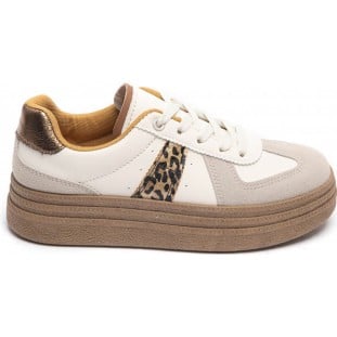 Leopard Trim Chunky Gum Sole Trainer