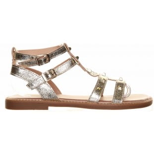 Gold Flat Stud Sandal