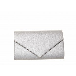 Silver V Bar Clutch Bag