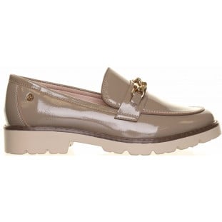 Zanni & Co Taupe Chain Trim Loafer