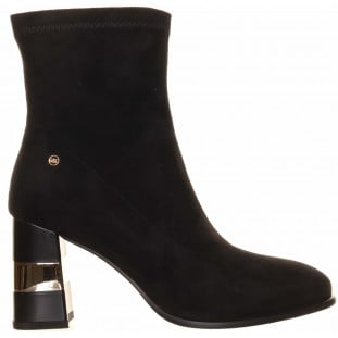 Zanni & Co Black Gold Block Insert Ankle Boot