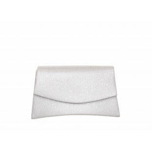 Silver Glimmer Clutch Bag