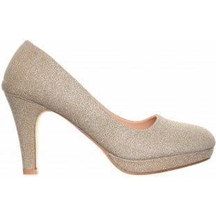 Gold Glitter Platform Court