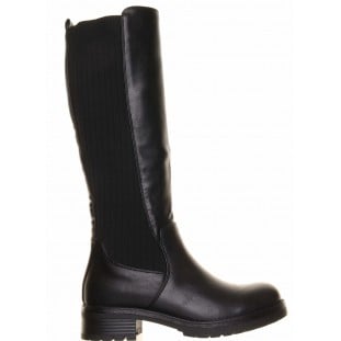 Black Sock Calf Knee High Boot