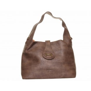 Taupe H Trim Shoulder Bag