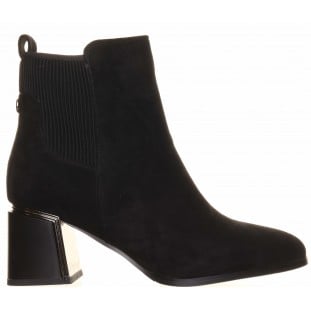 Redz Black Metal Insert Ankle Boot