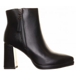 Redz Black Gold Zip Ankle Boot