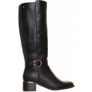 Zanni & Co Black Gilt Buckle Knee High