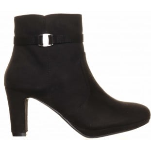 Black Side Trim Platform Ankle Boot