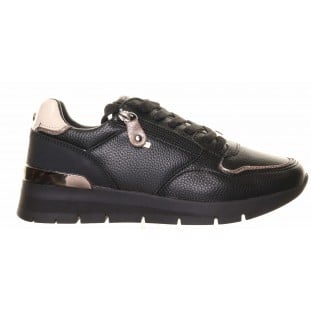 Tommy Bowe Black Low Wedge Panel Trainer