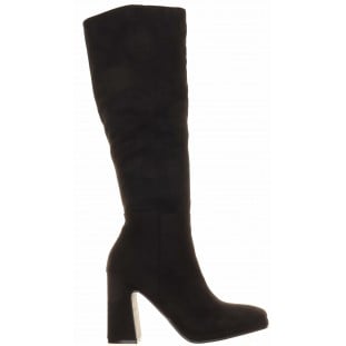 Black Knee High Platform Boot