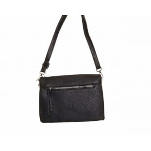 Black  Small Zip Front Shoulder Bag