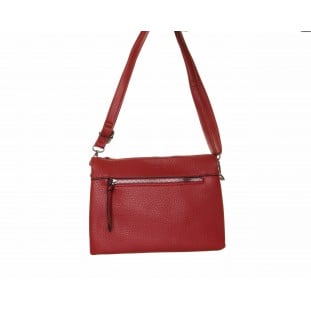 Wine Small Zip Front Shoulder Bag