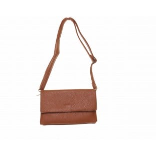 Camel Small Flap Over Shoulder Bag