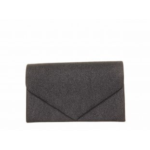 Black Glimmer Envelope Clutch Bag