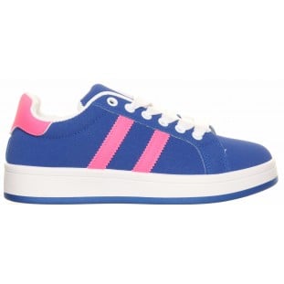 Blue Two Stripe Laced Trainer