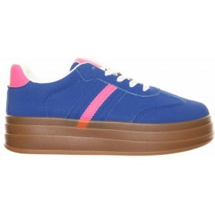 Blue Side Stripe Laced Trainer