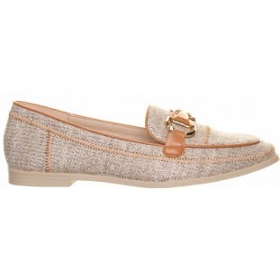 Camel Beige Hessian Snaffle Bar Loafer