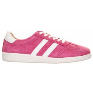 Drilleys Fuchsia Two Stripe White Sole Trainer