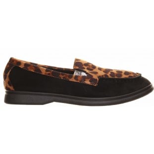 Black Leopard Two Tone Loafer