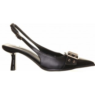 Black Buckle Sling Back Court