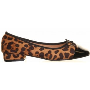 Leopard Flat Ballerina Style Pump