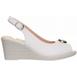 Zanni & Co White G Wedge Peeptoe