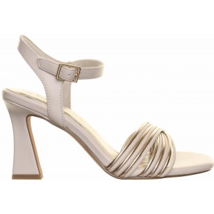 Marco Tozzi Cream Strippy High Heel Sandal